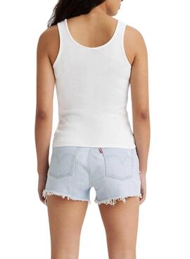T-shirt Levis Essential Ribbed  in Weiß für Damen