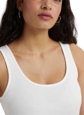 T-shirt Levis Essential Ribbed  in Weiß für Damen