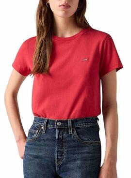 T-shirt Levis Perfect  in Rot für Frauen.