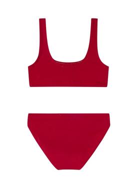 Bikini Pepe Jeans Logo Rot für Mädchen