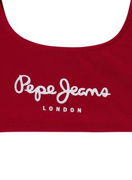 Bikini Pepe Jeans Logo Rot für Mädchen