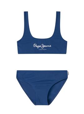 Bikini Pepe Jeans Logo blau für Mädchen