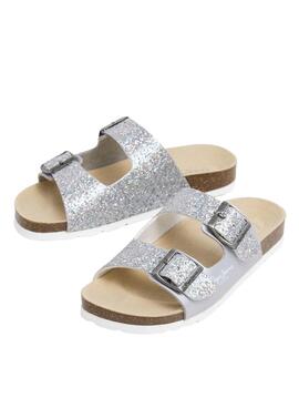 Sandalen Pepe Jeans  Oban in Silber für Mädchen.