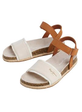 Sandalen Pepe Jeans Berlin Bass beige für Mädchen