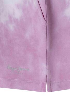 Kurze Hose Pepe Jeans Amy rosa und weiß für Mädchen