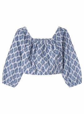 Top Pepe Jeans Sophie Blau für Mädchen.