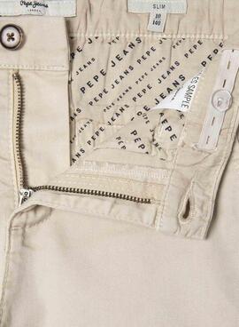 Hose Pepe Jeans Junior Slim beige für Jungen