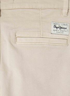 Hose Pepe Jeans Junior Slim beige für Jungen