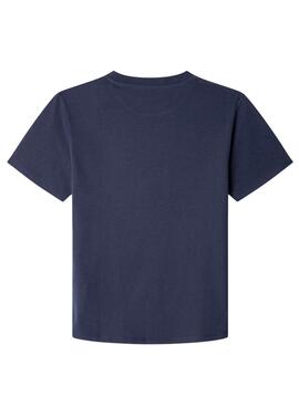 T-Shirt Pepe Jeans Dylan in Marineblau für Jungen