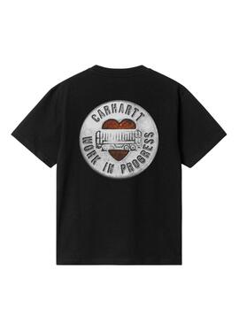 T-Shirt Carhartt Button schwarz für Frauen