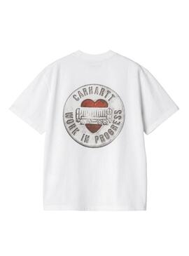 T-shirt Carhartt Button weiß für Frauen