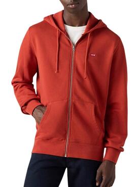 Sweatshirt Levis Zip Up Rote für Männer