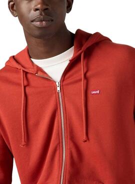 Sweatshirt Levis Zip Up Rote für Männer
