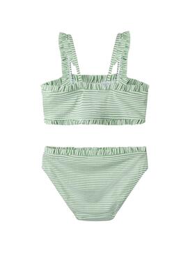 Bikini Name It Zaid Streifen Grün für Mädchen