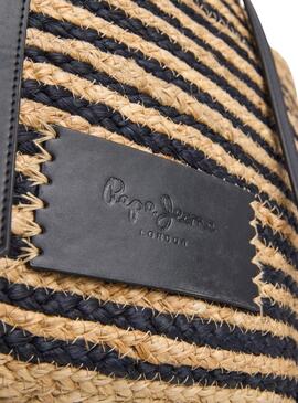  Handtasche Pepe Jeans Pamela natur und schwarz für Frauen