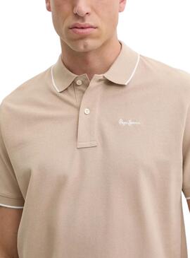 Polo  Pepe Jeans Hans beige für Männer.