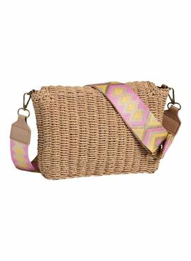 Geldbörse  Pieces Senia Cross Body Raffia Rosa für Frauen