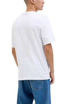 T-shirt Jack and Jones Hawaii Shape weiß für Herren