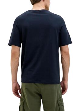 T-Shirt Jack and Jones Hawaii Shape in Marineblau für Herren