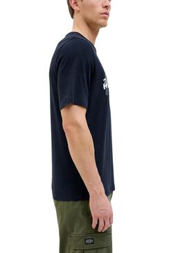 T-Shirt Jack and Jones Hawaii Shape in Marineblau für Herren