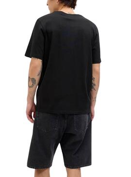 T-Shirt Jack and Jones Hawaii Shape Schwarz für Herren
