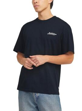 T-Shirt Jack and Jones Beau in Marineblau für Männer.