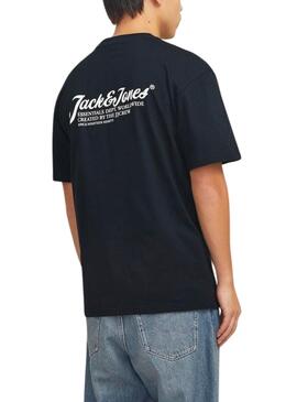 T-Shirt Jack and Jones Beau in Marineblau für Männer.