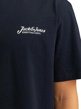 T-Shirt Jack and Jones Beau in Marineblau für Männer.