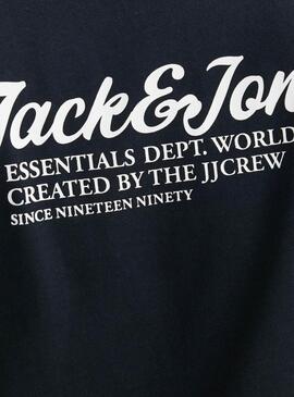 T-Shirt Jack and Jones Beau in Marineblau für Männer.