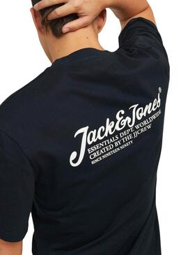 T-Shirt Jack and Jones Beau in Marineblau für Männer.