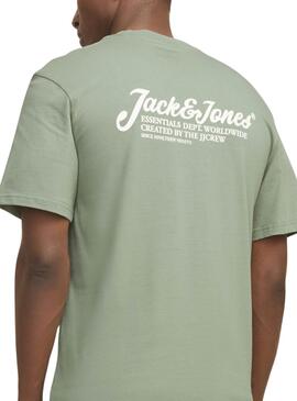 T-Shirt Jack and Jones Beau in Grün für Männer