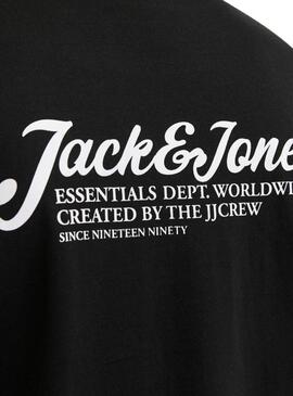 T-Shirt Jack and Jones Beau Schwarz für Männer
