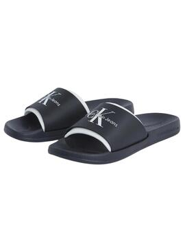 Sandalen Calvin Klein Jeans Slide Monogram schwarz für Männer