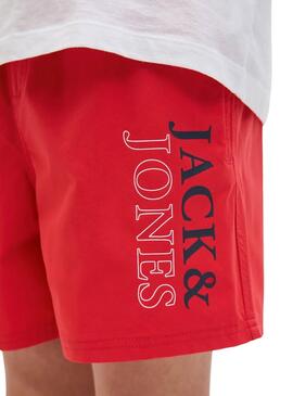 Badehose Jack And Jones Maui rot für Jungen