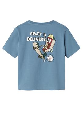 T-Shirt Name It David Regular blau für Jungen.