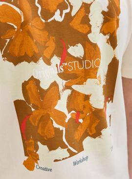 T-Shirt Jack And Jones Varenna Painted beige für Kinder
