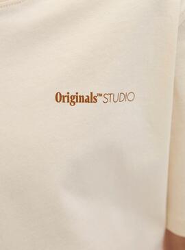 T-Shirt Jack And Jones Varenna Painted beige für Kinder