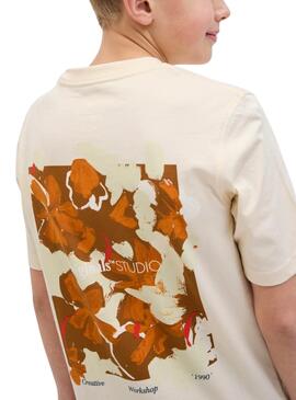 T-Shirt Jack And Jones Varenna Painted beige für Kinder