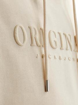 Sweatshirt Jack and Jones Freder beige für Herren.