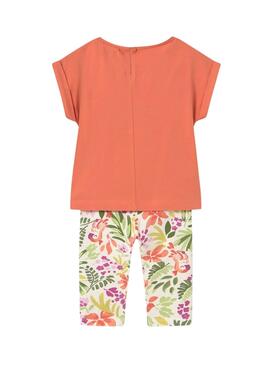Set Mayoral Leggings orange printed baby 