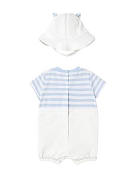Pelele Mayoral Latzhose weißer Bär für Babys