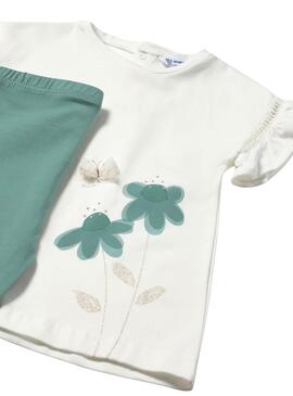Set Mayoral Leggings mit grünen Tüll-Applikationen Baby
