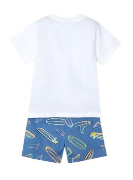 Set Mayoral  Punkt Bermuda Shorts in Blau für Jungen.