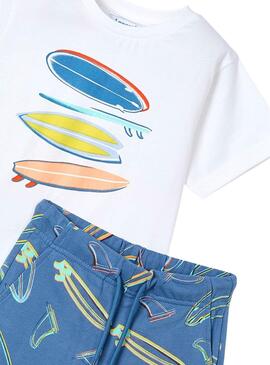 Set Mayoral  Punkt Bermuda Shorts in Blau für Jungen.