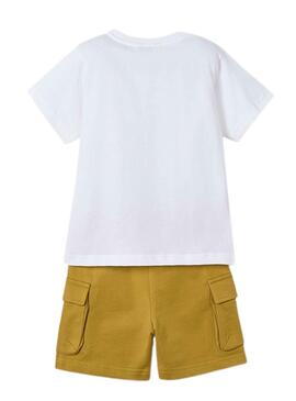 Set Mayoral Cargo Bermuda Shorts Weiß Junge