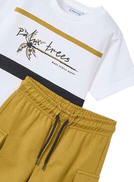 Set Mayoral Cargo Bermuda Shorts Weiß Junge