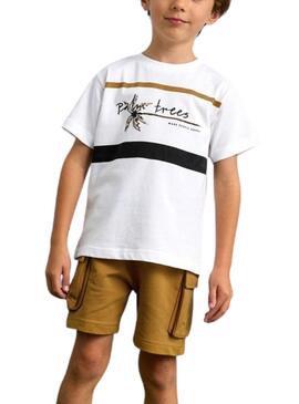 Set Mayoral Cargo Bermuda Shorts Weiß Junge