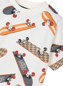 T-shirt Mayoral bedruckt in Beige für Jungen.