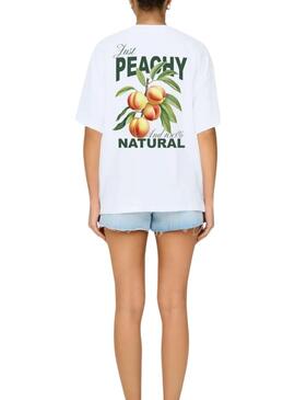 T-shirt Only Vivvi Peach weiß für Damen
