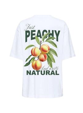 T-shirt Only Vivvi Peach weiß für Damen